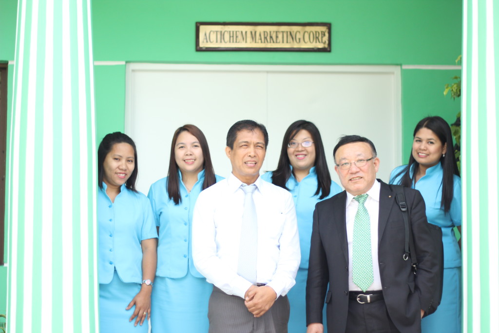 Mr. Felix Peru and Mr. Ando with Actichem staff; March 12, 2013.